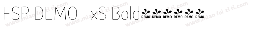 FSP DEMO   xS Bold字体转换